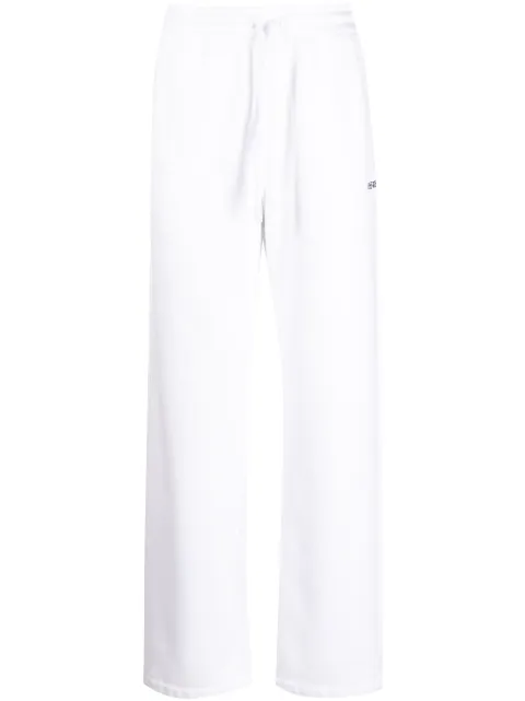 Off-White Stitch Diag cotton track pants White OMCH054F23FLE0101001