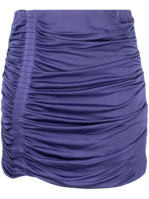 GAUGE81 high-waist ruched miniskirt Purple 423323