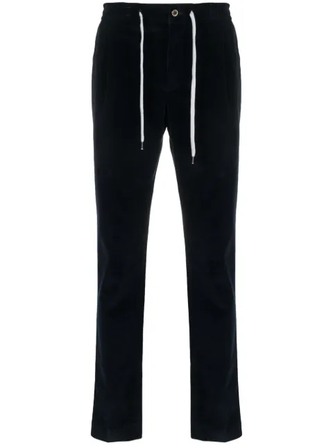 PT Torino drawstring-waist straight-leg corduroy trousers Blue COTSCNZA0CL1PG81