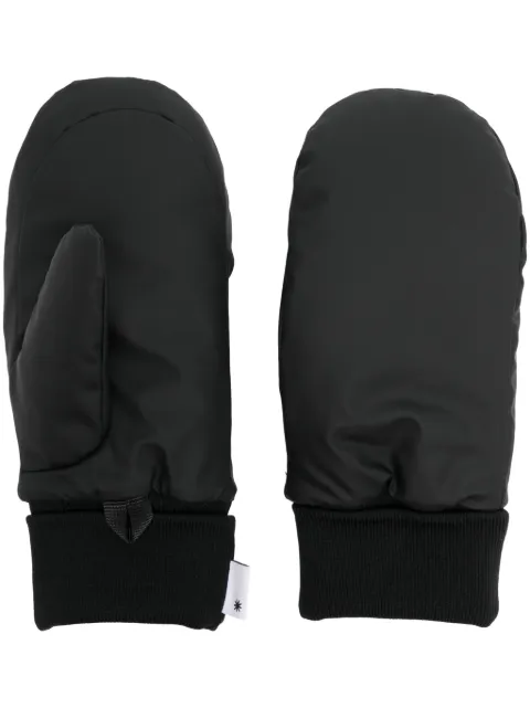 Rains logo-tag padded mittens Black 16070