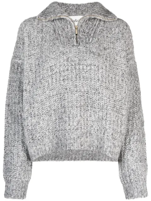 Ba&Sh high-neck knitted jumper Grey 1H23BALT