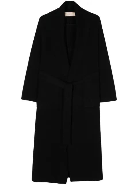 Gentry Portofino belted cashmere coat Black D711WS