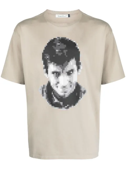 Undercover pixelated-print cotton T-shirt Neutrals UC2C3801