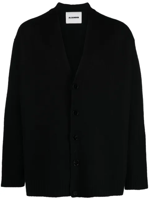 Jil Sander wool V-neck cardigan Black J22HP0005J14506