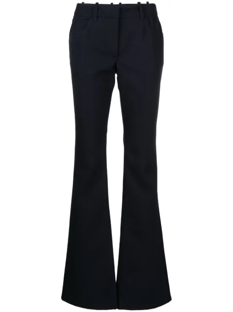 Off-White virgin wool flared trousers Blue OWCA188F23FAB0014747