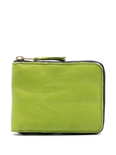 Comme Des Garçons Wallet zipped leather wallet Green SA7100WW