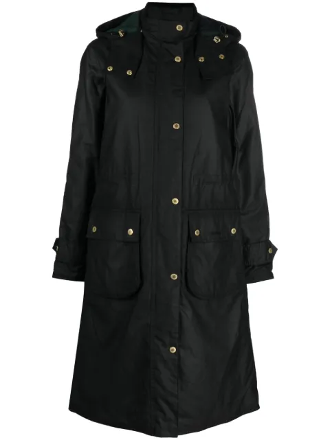 Barbour mid-length polished raincoat Black LWX1264BK71