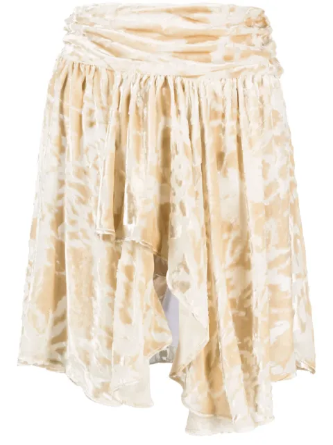 IRO Nepala asymmetric miniskirt Neutrals WP31NEPALA