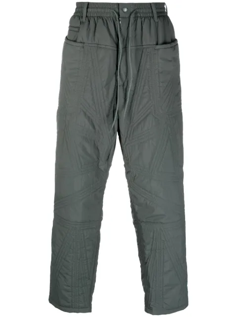 Y-3 quilted drawstring-waist trousers Green IP7941