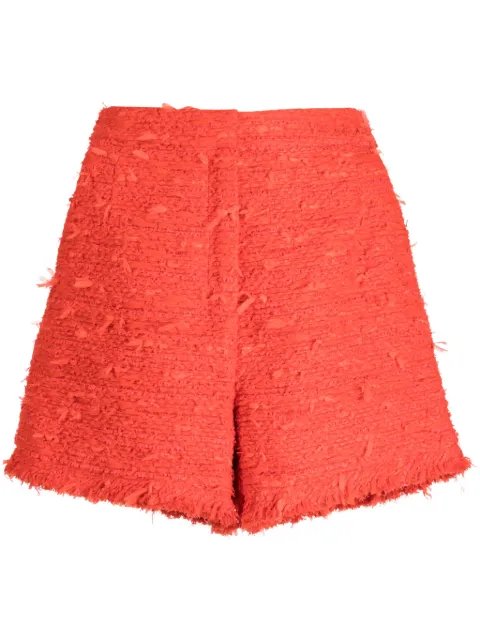 SHIATZY CHEN tweed high-waist shorts Red 633733