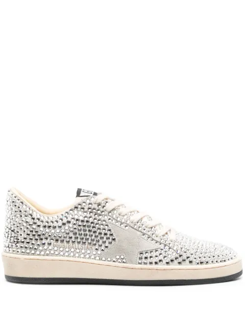 Golden Goose Ball Star with Swarovski crystals and grey suede star sneakers Grey GWF00117F004690