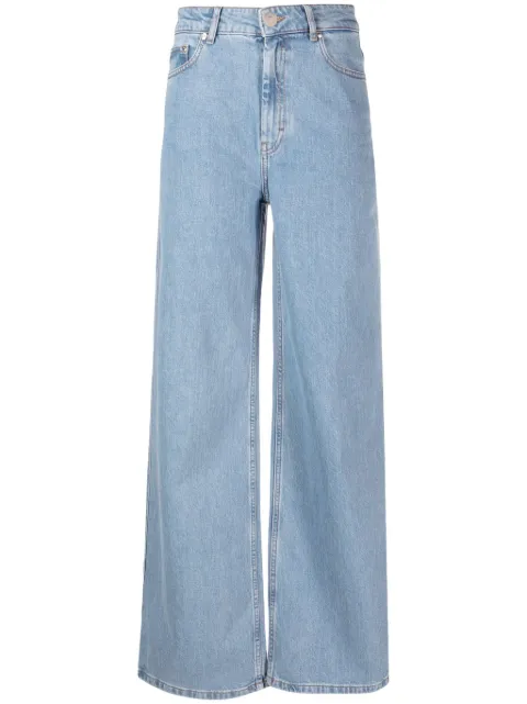 Gestuz mid-rise wide-leg jeans Blue 10907701