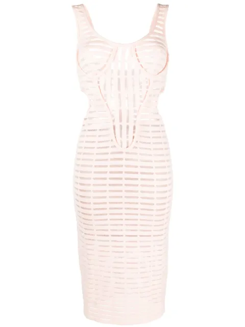 Genny scoop-neck cut-out detailing dress Pink 75AAF855CMC05