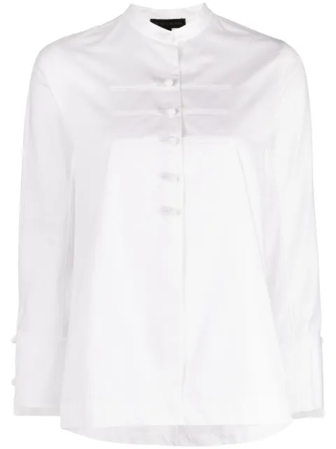 SHIATZY CHEN band-collar poplin shirt White 633541