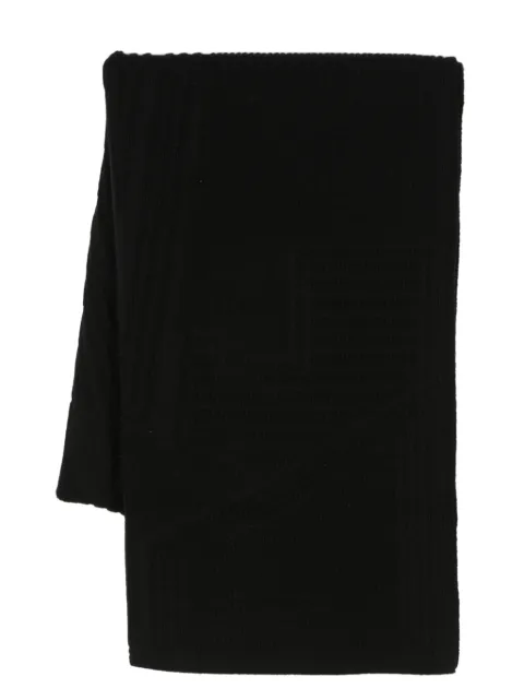 Y-3 Engineered logo-debossed scarf Black IJ9912