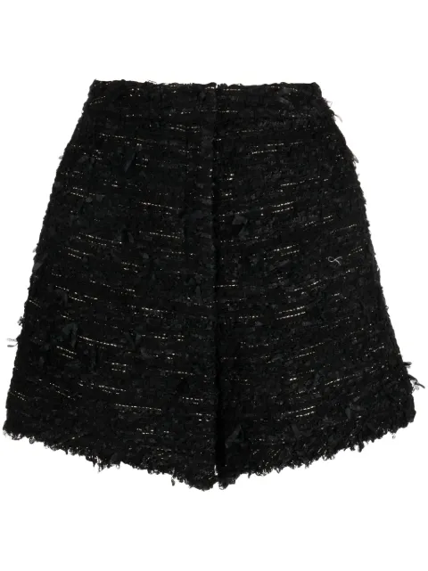 SHIATZY CHEN tweed high-waist shorts Black 633733