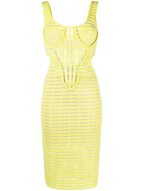 Genny Iconic cut-out midi dress Green 75AAF855CMC05