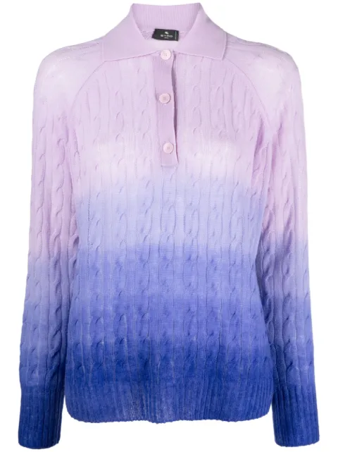 ETRO ombré-effect wool jumper Purple WRKE0007AL115