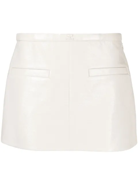 Courrèges high-shine mini skirt White 423CJU126VY0014