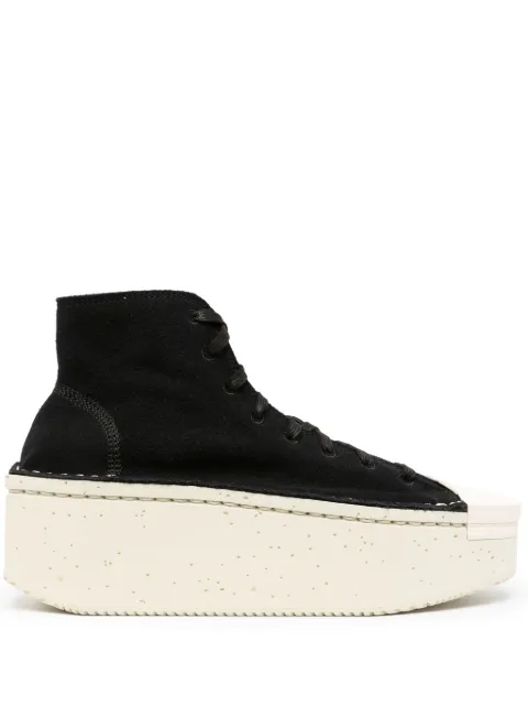 Y-3 lace-up platform sneakers Black IF0750