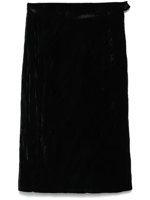 Saint Laurent Pre-Owned 1980s velvet pencil skirt Black SAI280BH