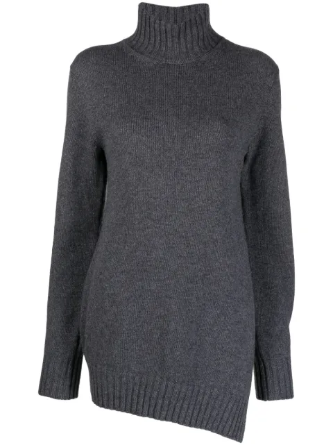 Jil Sander waffle-knit asymmetric jumper Grey J02GP0139J14513