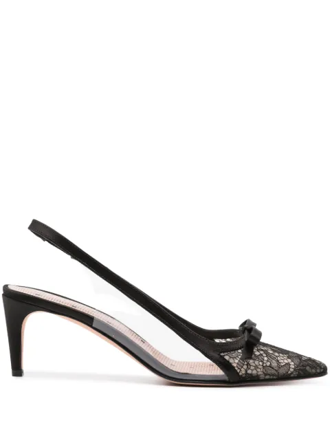 RED(V) Spitze Sandie 60mm sheer-lace pumps Black QS0C04YSS