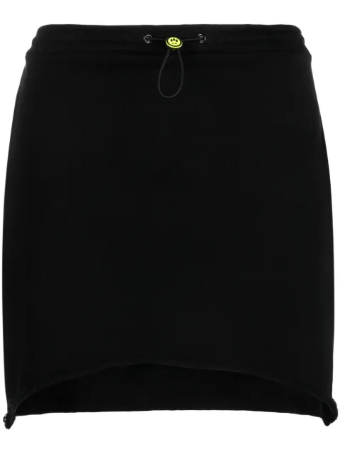 BARROW drawstring-fastening cotton miniskirt Black F3BWWOSK087