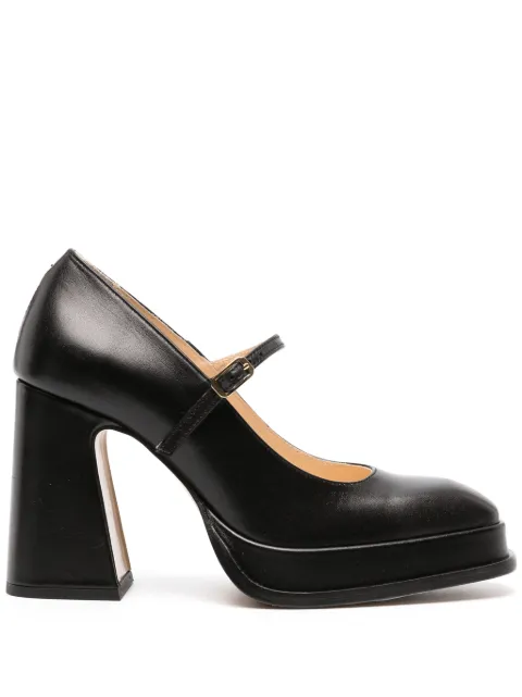 Souliers Martinez Casilda 105mm leather pumps Black CASILDA