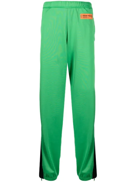 Heron Preston logo-patch track trousers Green HMCJ010F23JER0015000
