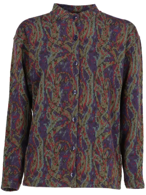 Missoni Pre-Owned 1990 abstract-print cardigan Purple MIS250VF