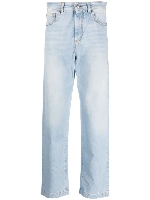 GCDS Graffiti wide-leg jeans Blue FW23M350001