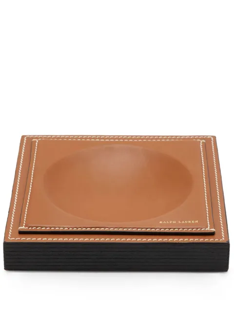 Ralph Lauren Home Brennan Leather-Teak catchall (15.9 cm) Brown 682662665001