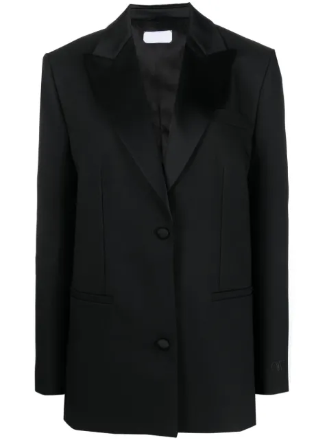 Off-White single-breasted tuxedo blazer Black OWEF099F23FAB0021010