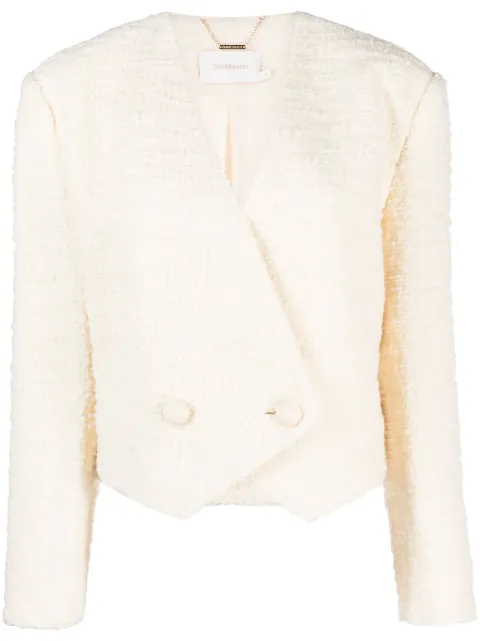 ZIMMERMANN Luminosity cropped blazer White 7991JF231