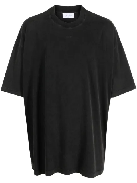 Off-White Super Moon-print cotton T-shirt Black OMAA161F23JER0081084