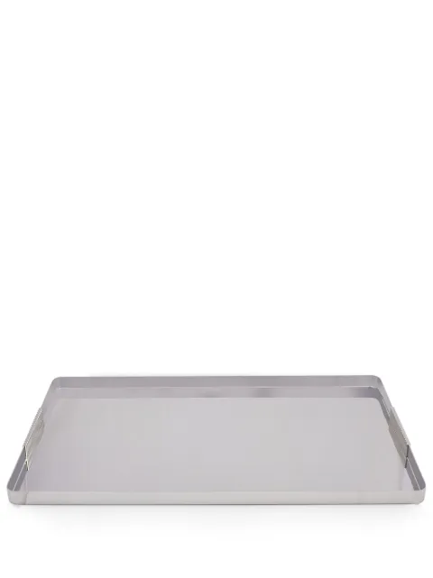 Ralph Lauren Home ribbed stainless steel plate Silver 680886612001