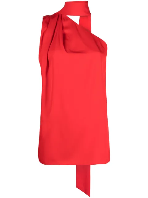 Stella McCartney one-shoulder neck-strap blouse Red 6T01503CU351