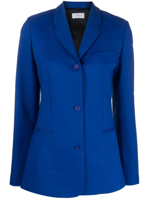 Off-White darted twill blazer Blue OWEF115F23FAB0014501