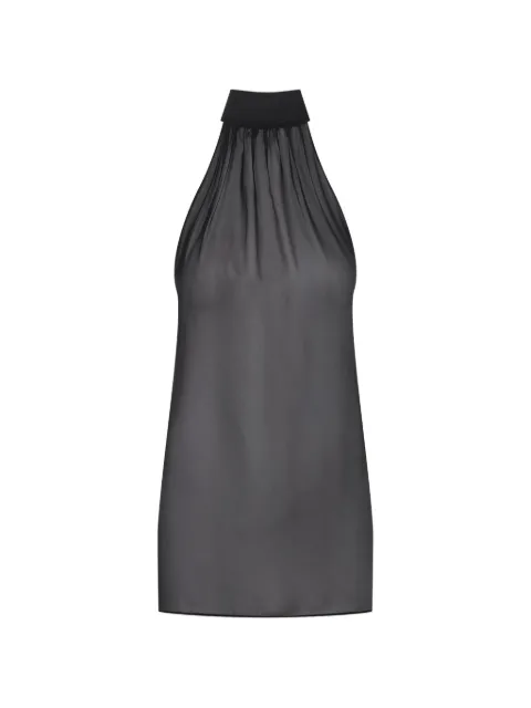 Maison Close semi-sheer chiffon blouse Black 561859