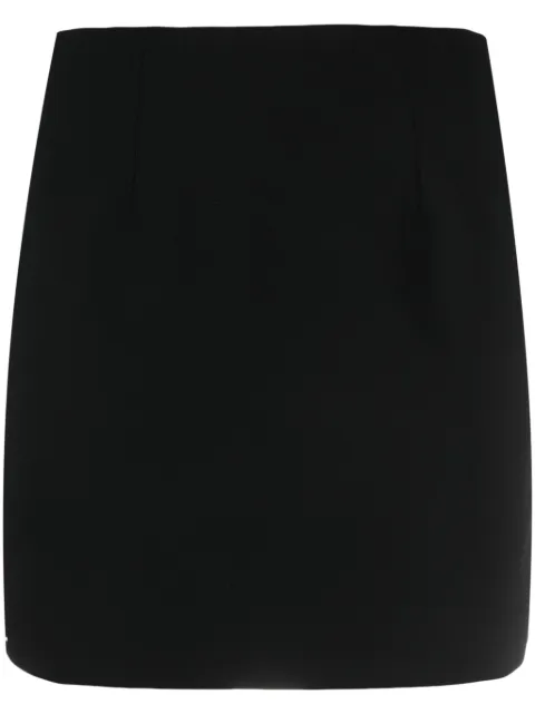 Maison Close logo-patch lace-detailing skirt Black 561839