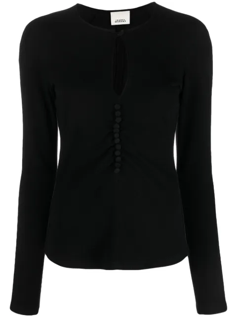 ISABEL MARANT Dorine blouse Black HT0281FAA4K22I