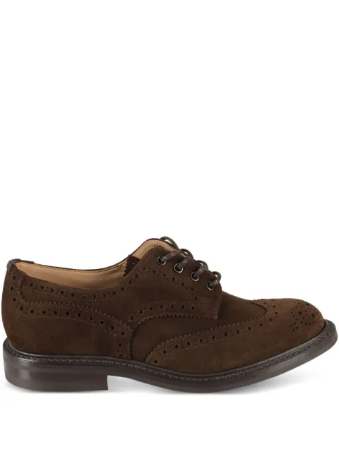 Tricker's perforated-suede derby shoes Brown 5633108093