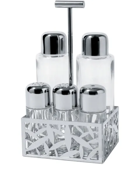 Alessi Cactus condiment set Silver MSA16