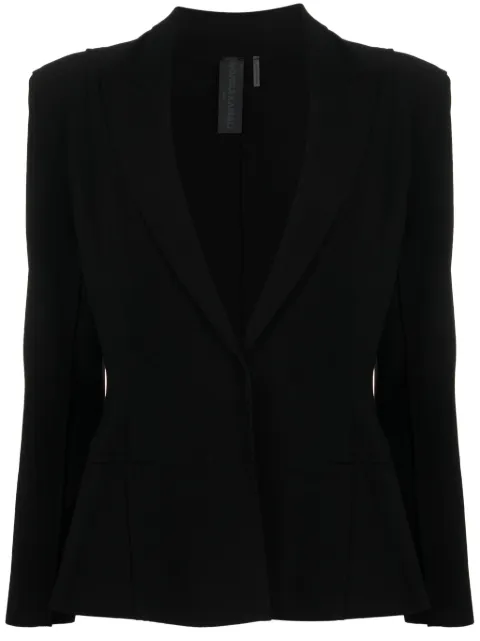 Norma Kamali single-breasted tailored blazer Black KK2234PLA55001