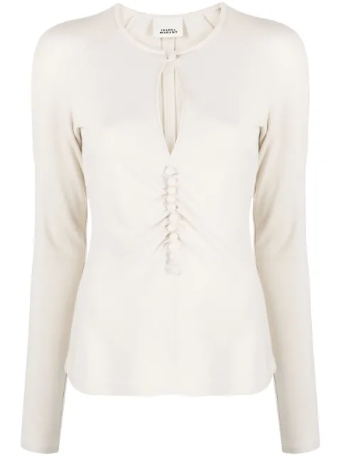 ISABEL MARANT Dorine blouse Neutrals HT0281FAA4K22I90BE