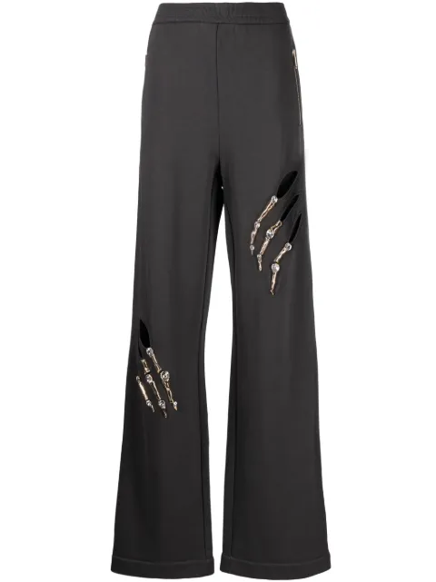 AREA Claw cut-out cotton track pants Grey 2304P14269