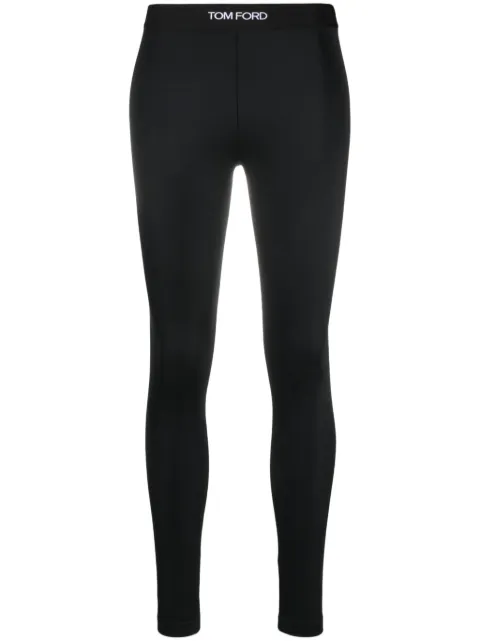 TOM FORD logo-waistband leggings Black PAJ096JEX087