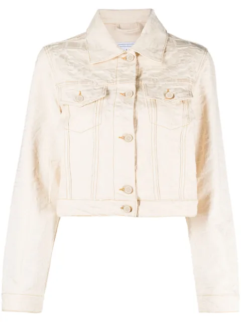 Casablanca cropped denim jacket Neutrals JK02507
