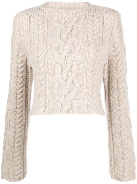 Low Classic chunky-knit wool blend jumper Neutrals LOW23WMKN130BE